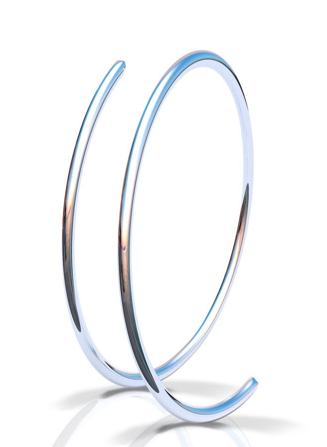 BILIBOOM Sterling Silver Spiral Nose Ring - 24G Thin Double Hoop Nose Rings Hoops Jewelry for Women - Handmade Dainty 925 Silver Nose Piercing with Snug Minimalist Fit - Comfortable Everyday Nose Hoop - Image 3